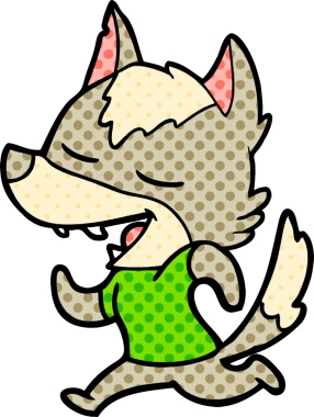 Çizgi film koşu kurdu bir insan tarafından çizilmiş.