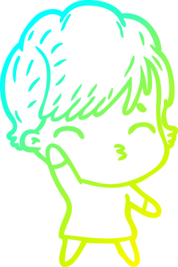 Bir insan tarafından çizilmiş bir karikatür kadın çizimi