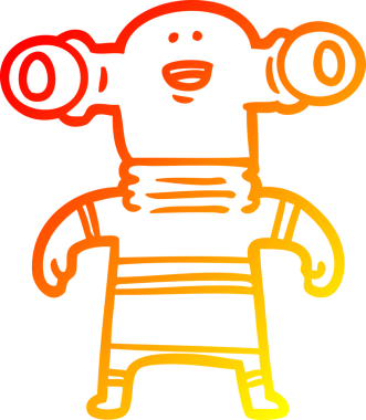 Bir insan tarafından çizilmiş dost canlısı çizgi film uzaylısının çizimi.