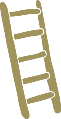 Bir insan tarafından çizilmiş düz renkli çizgi film merdiveni