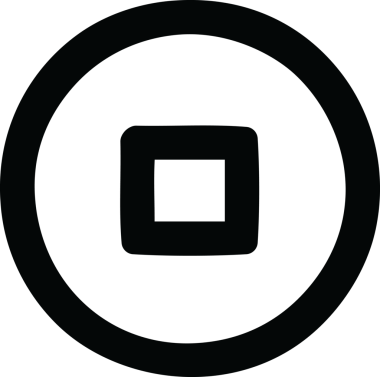 Bir insan tarafından çizilen dur düğmesi simgesi