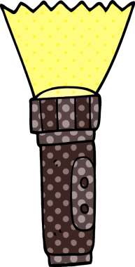 karikatür karalama elektrikli meşale bir insan tarafından çizildi