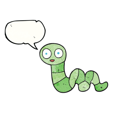 Bir insan tarafından çizilmiş serbest konuşma balonu desenli çizgi film yılanı.