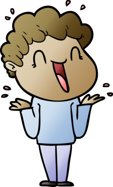 Bir insan tarafından çizilmiş mutlu bir adam.