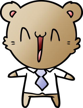 Bir insan tarafından çizilmiş mutlu ayı karikatürü