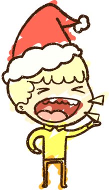 Bir insan tarafından çizilen Noel Şarkıcısı Tebeşiri