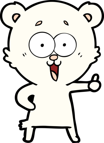 Bir insan tarafından çizilmiş gülen oyuncak ayı çizgi filmi.