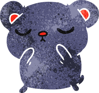 Bir insan tarafından çizilmiş şirin bir ayının serbest çizimi.