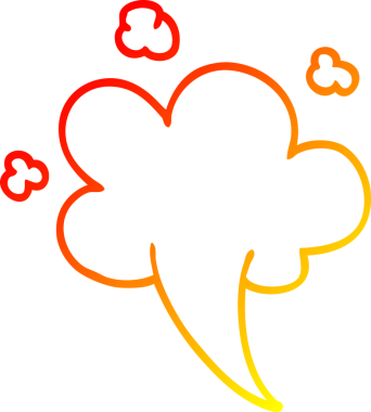 Bir insan tarafından çizilen sıcak çizgi çizgi çizgi film vızıltısı bulutu