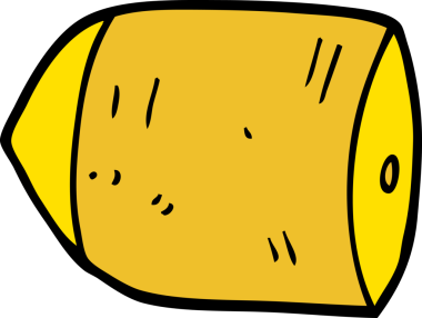 Bir insan tarafından çizilmiş karalama mermisi.