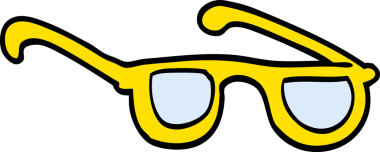 Bir insan tarafından çizilmiş karalama gözlüğü.