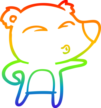 Bir insan tarafından çizilmiş kutup ayısını açıklayan karikatür çizimi.