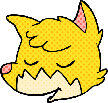 bir insan tarafından çizilmiş tilki yüzü.