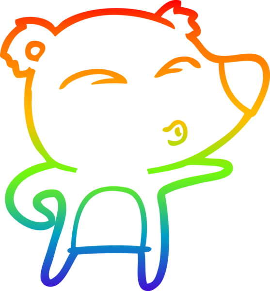 Bir insan tarafından çizilmiş kutup ayısını açıklayan karikatür çizimi.