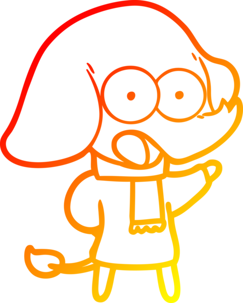 Bir insan tarafından çizilmiş şirin bir fil çizimi.