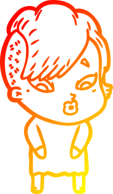 Bir çizgi film karakteri, bir insan tarafından çizilmiş bir kızı şaşırttı.