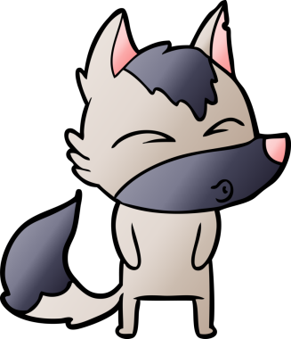 Bir insan tarafından çizilmiş kurt surat ifadesi.