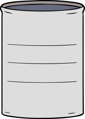 Bir insan tarafından çizilmiş karikatür yağı varili.