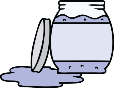 Bir insan tarafından çizilmiş bir çilek reçeli karalaması.