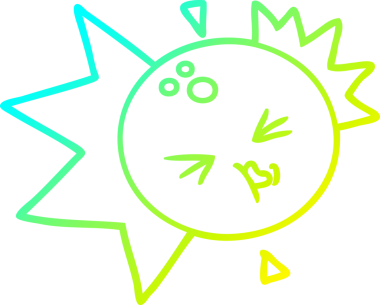 Bir insan tarafından çizilmiş bir bowling topunun soğuk çizgi çizimi.