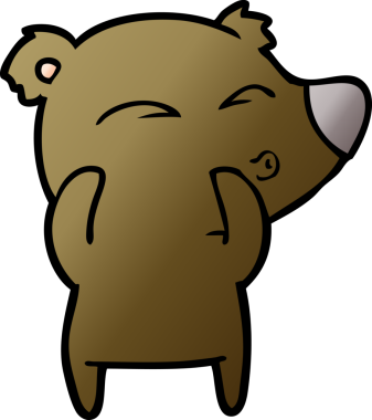 bir insan tarafından çizilmiş bir karikatür ıslık ayısı