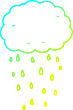 Bir insan tarafından çizilen karikatür yağmur bulutu çizimi