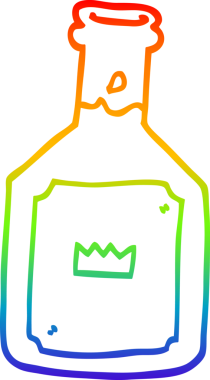 gökkuşağı gradyanı çizimi bir insan tarafından çizilmiş alkollü bir çizgi.