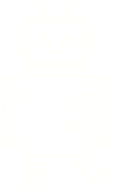 Bir insan tarafından çizilen robot tebeşiri.