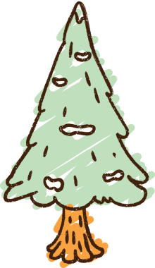 Bir insan tarafından çizilen Karlı Ağaç Tebeşiri