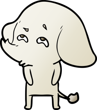 Bir insan tarafından çizilmiş karikatür fili