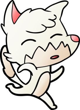 bir insan tarafından çizilmiş tilki çizgi filmi