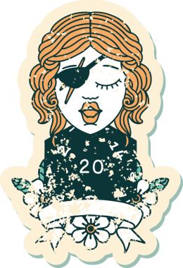 Retro Dövme Tarzı Bir insan tarafından çizilmiş 20 zarlı düzenbaz insan