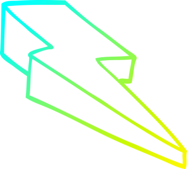 Bir insan tarafından çizilmiş bir karikatür desenli yıldırım çizimi.