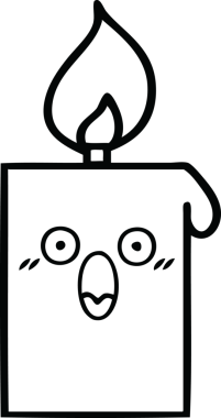 Bir insan tarafından çizilmiş mum çizimi.