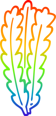 gökkuşağı gradyan çizgi çizimi bir insan tarafından çizilmiş yeşil yapraklar