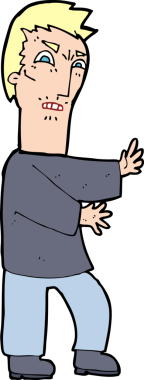 Bir insan tarafından çizilmiş kızgın bir adam.