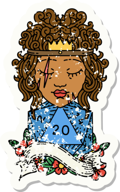 Retro Dövme Tarzı İnsan Barbarlığı Bir insan tarafından çizilmiş 20 zar ile