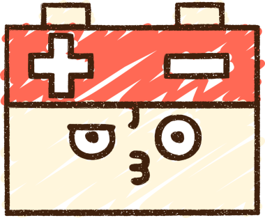 Bir insan tarafından çizilmiş pil tebeşiri.