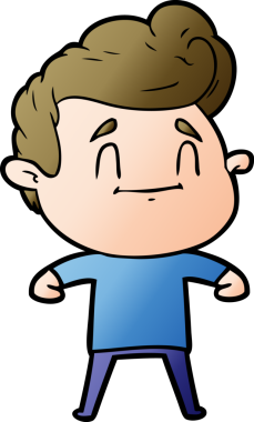 Bir insan tarafından çizilmiş mutlu çizgi film adamı.