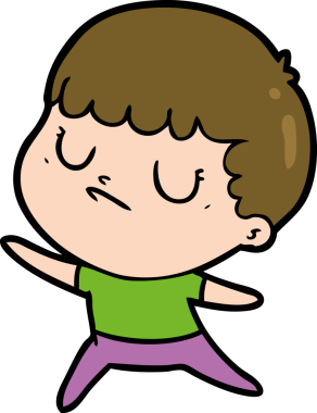 Bir insan tarafından çizilmiş huysuz çocuk çizgi filmi.