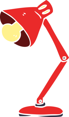 Bir insan tarafından çizilmiş karalanmış masa lambası.