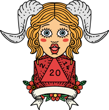 Retro Dövme Biçimi Bir insan tarafından çizilmiş doğal yirmi zar atışıyla düzenleme