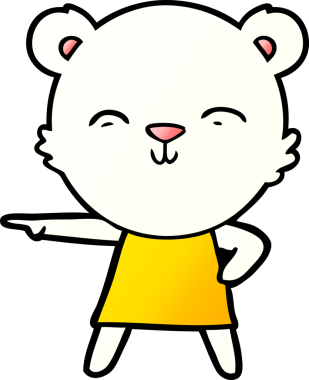 Bir insan tarafından çizilmiş kutup ayısı karikatürü