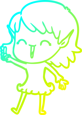 Bir insan tarafından çizilmiş soğuk gradyan çizgi çizimi.