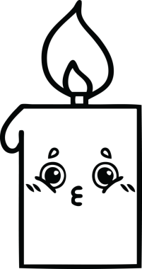 Bir insan tarafından çizilmiş mum çizimi.