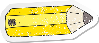 Bir insan tarafından çizilmiş karikatür kaleminin gerilimli yapıştırması.