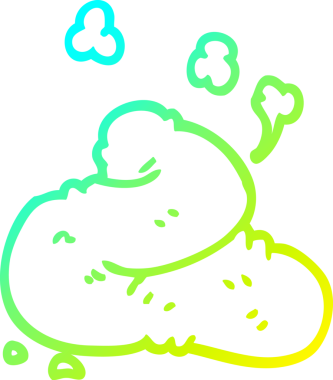 Bir insan tarafından çizilmiş bir çizgi film dışkısı çizimi.