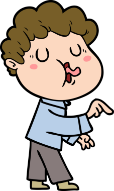 Bir insan tarafından çizilmiş çizgi film şarkıcısı.