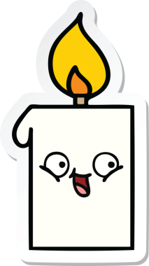 Bir insan tarafından çizilmiş şirin bir çizgi filmin çıkartması.