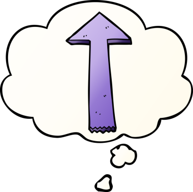 Bir insan tarafından çizilmiş, düşünce baloncuklu çizgi film.